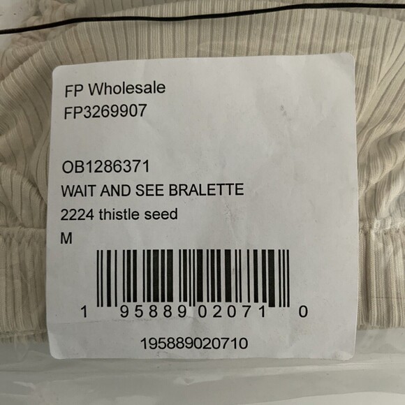 Free People Wait and See Birch Bralette Lightweight Thistle Seed M - Picture 13 of 15